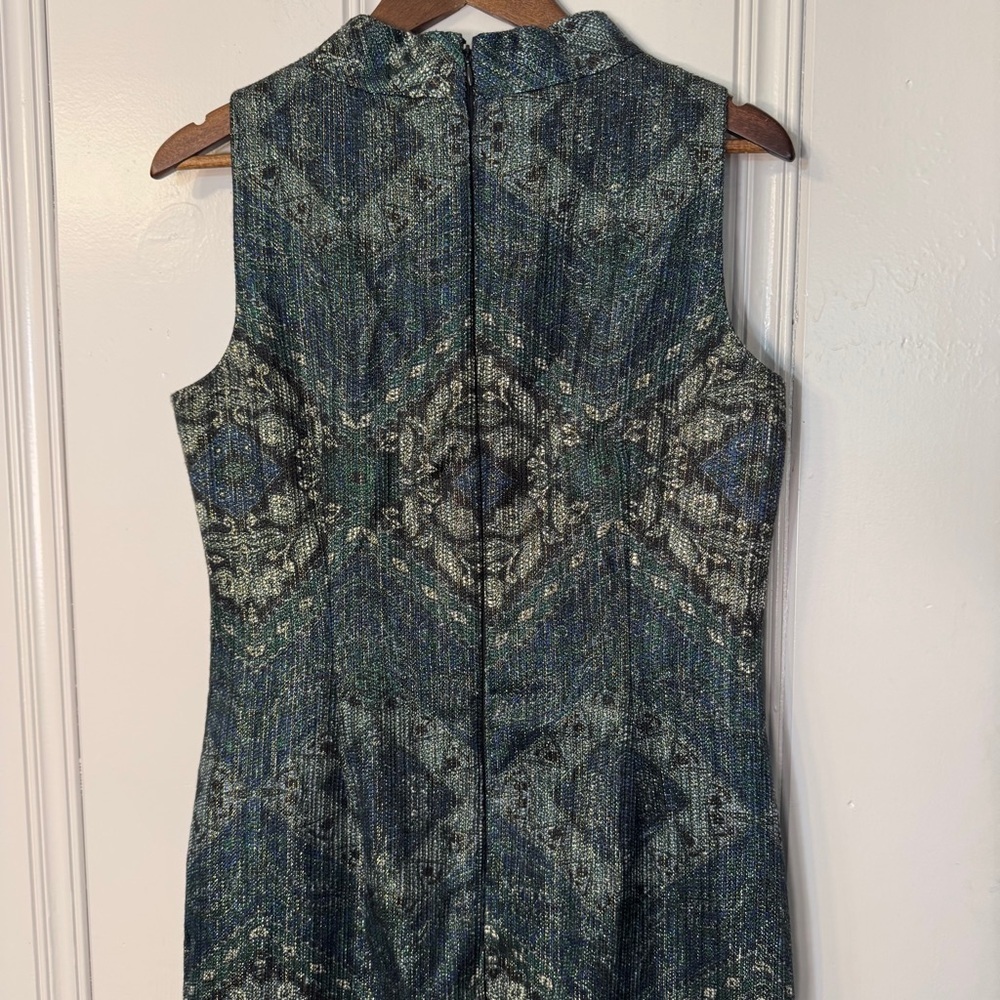 Antonio Melani metallic shift dress Cowl neckline Size 10 Party Event Evening‎ - Picture 12 of 14
